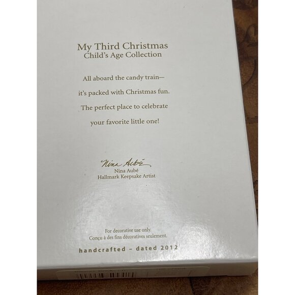 Hallmark Keepsake My‎ Third Christmas 2012 Childs Age Collection Ornament NEW! - Picture 2 of 5